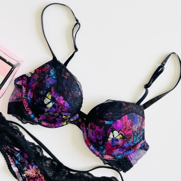 32B SMALL Victoria’s Secret butterfly bra set - Picture 2 of 6